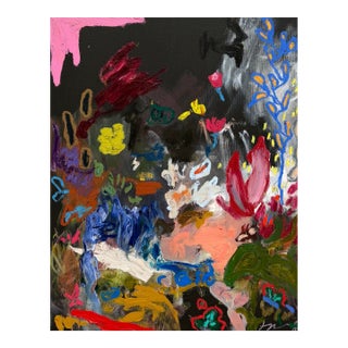 Ak Hardeman - Original Painting on Canvas “Trying to Block Out the Darkness” For Sale