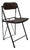 Italian Modern Folding Chair in Brown Leather and Metal, 1980s For Sale