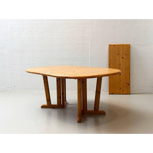 Country-Style Dining Table with Extension Leaves, 1970s For Sale - Image 4 of 16