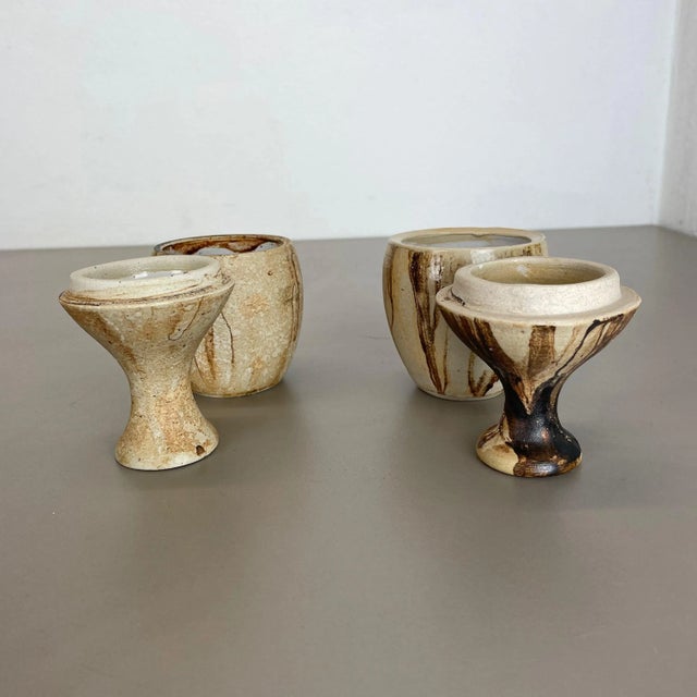 Ceramic Studio Pottery Objects from Gerhard Liebenthron, Germany, 1970s, Set of 2 For Sale - Image 13 of 14