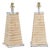 Pair of Italian Midcentury Pyramidal Shaped Fragment Table Lamps with Lucite For Sale