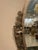 1920s French Art Deco Oval Nickel Beveled Mirror For Sale - Image 5 of 8