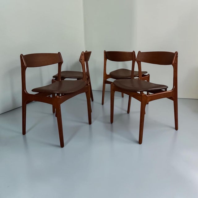 Danish Teak Dining Chairs by Erik Buch for O.D. Møbler, Denmark, 1960s, Set of 4, in Very Good conditions. Designed 1960...