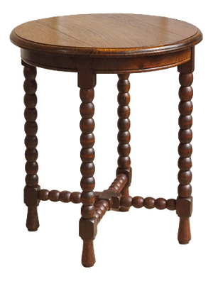 Round Oak Side Table, 1900