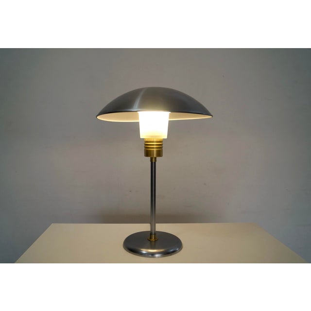 1980s 1980’s Art Deco Saucer Table Lamp For Sale - Image 5 of 12