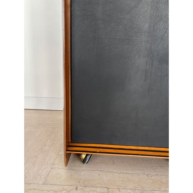 Vintage Container and Chest of Drawers Set in Wood and Leather by Afra & Tobia Scarpa for Maxalto, Italy, 1970s, Set of 2 For Sale - Image 18 of 18