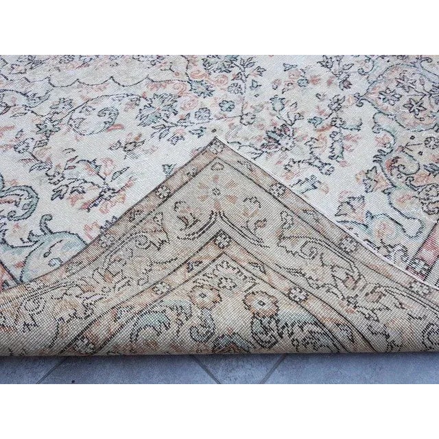 1960s 6x9 Oushak Bohemia Area Carpet For Sale - Image 6 of 11