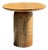 Teak Side Table with Circular Top and Column Base For Sale