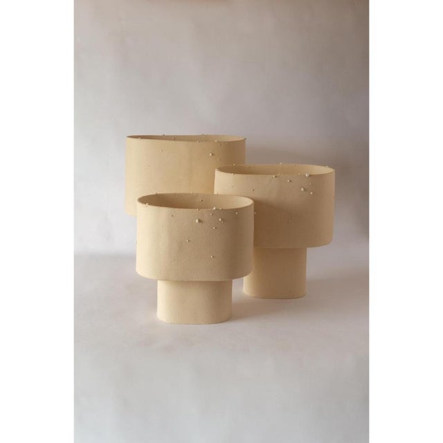 Small Table Lamp in Stoneware with Drops Effect Glaze by Lucas Huillet For Sale - Image 16 of 18