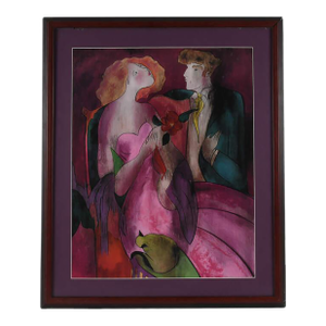 Framed Signed Seriolithograph of Linda Le Kinff's "Robe Du Soir"