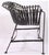 Black Woodard Mid Century Modern Strap Iron Patio Set of 5 For Sale - Image 8 of 9