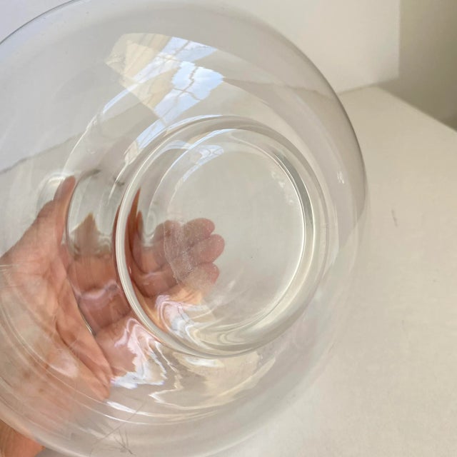 Transparent Vintage Etched Glass Ship Decanter Toscany Romania 1960s For Sale - Image 8 of 11