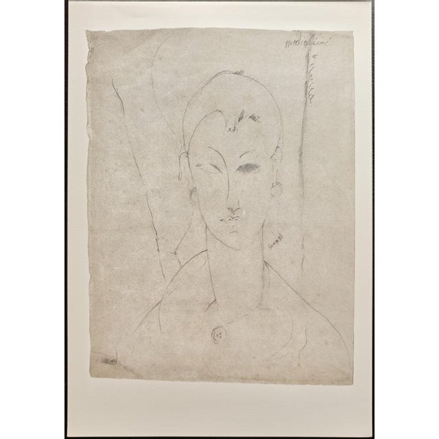 Amedeo Modigliani (1884-1920) Ritratto di Donna / Portrait of a Woman Lithograph on paper Paper especially produced for...
