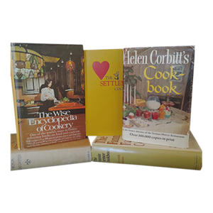Vintage Mid-Century Cookbook Classics Collection Set of 5 Warm Toned Hardcover Books