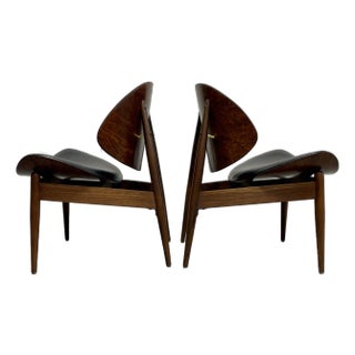 Pair - Mid Century Modern Clam Shell Chairs by Kodawood, C. 1960's For Sale