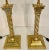 Late 19th Century 19th Century Victorian Period Pair Brass Column Table Lamps For Sale - Image 5 of 8