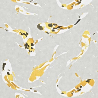 Harlequin Koi Wallpaper in Saffron For Sale