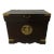 Black Asian Trunk with Brass Fittings, Early 20th Century For Sale