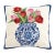 Contemporary Cinoiserie Vase Tulips Hook Pillow, 16" x 16" For Sale - Image 3 of 3