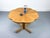 Mid-Century Modern Round Oak Dining Table with Extensions, 1970s For Sale - Image 3 of 18