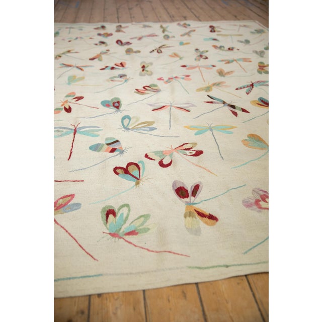 New Pakistani Mixed Weave Pictorial Kilim Design Rug - 8'2" X 9'3" For Sale - Image 13 of 13