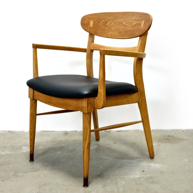 Lane Furniture Lane “Acclaim” Walnut & Ash Armchair For Sale - Image 4 of 14