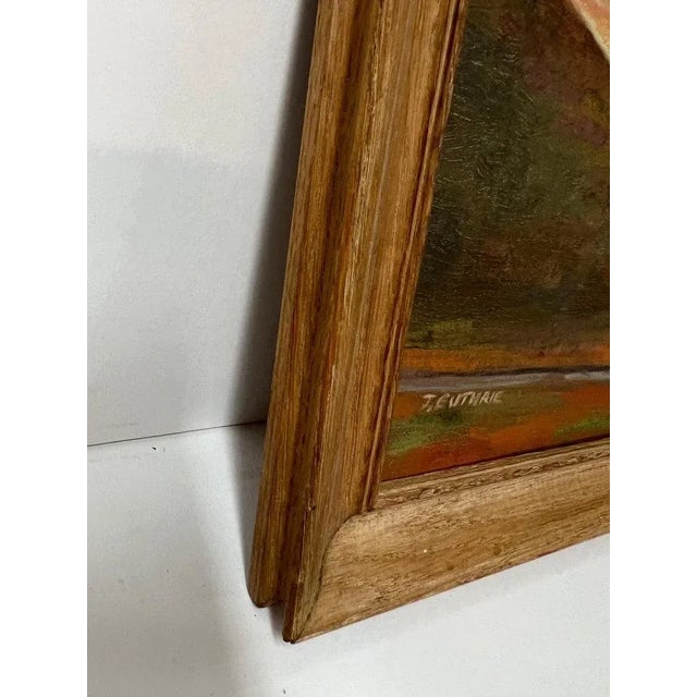 Small Southwestern Oil on Board of Mountains Signed J Guthrie For Sale - Image 10 of 12