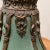Vintage Emerald Crackled Porcelain Footed Vase/Amphora Urn With Bronze Mount For Sale In Chicago - Image 6 of 12
