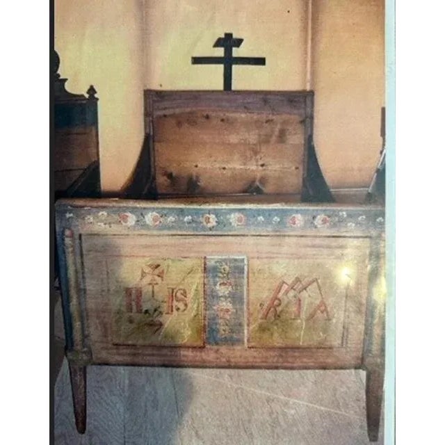 Rustic European Early 19th Century Painted Austrian Bed Frame For Sale - Image 3 of 7