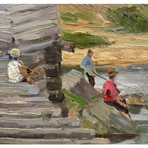 Andrey Ovcharov, Water Mill, Oil on Cardboard, 1955 For Sale - Image 7 of 9