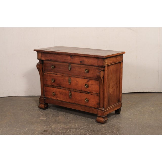 19th Century 19th Century Italian Empire Medium Wood Chest of Drawers For Sale - Image 5 of 12