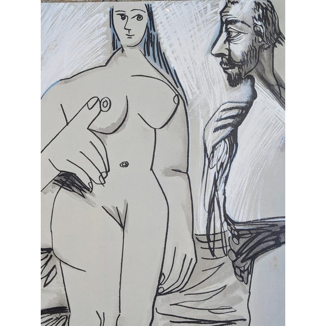 Pablo Picasso, Nude The Painter and His Model, 1972, Lithograph and Stencil For Sale - Image 8 of 10