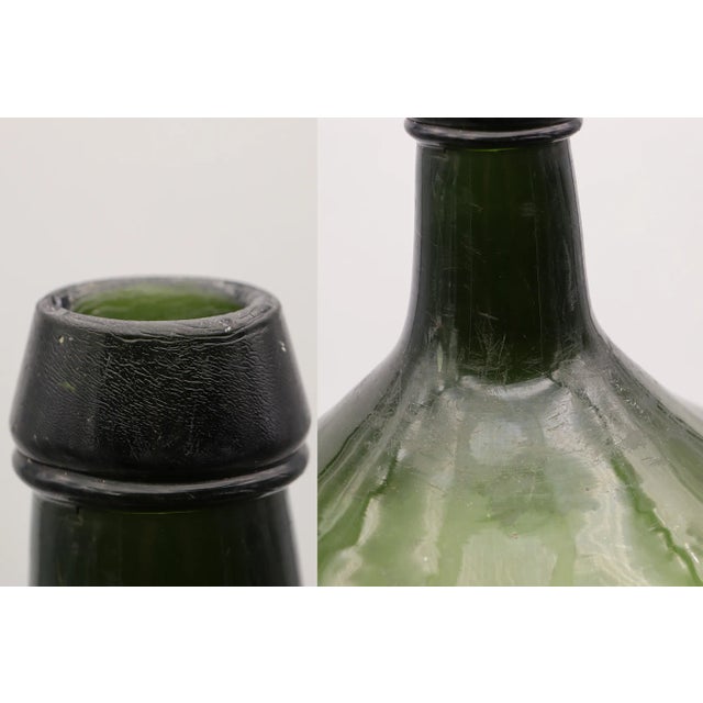 19th Century Large Antique Blown Glass Portuguese Demijohn For Sale - Image 4 of 12