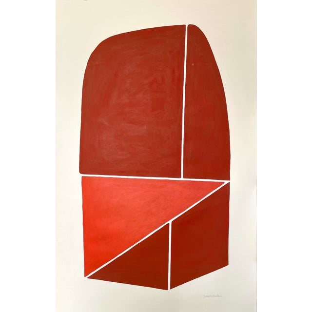 Abstract Monochromatic Painting in Red For Sale