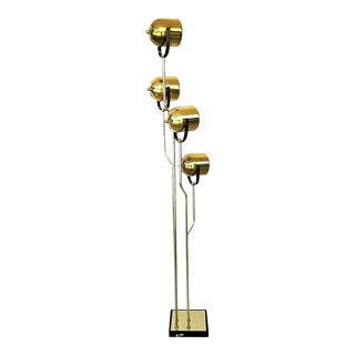 1970's MCM Goffredo Reggiani Style Multi Directional 4 Light Floor Lamp 65" For Sale