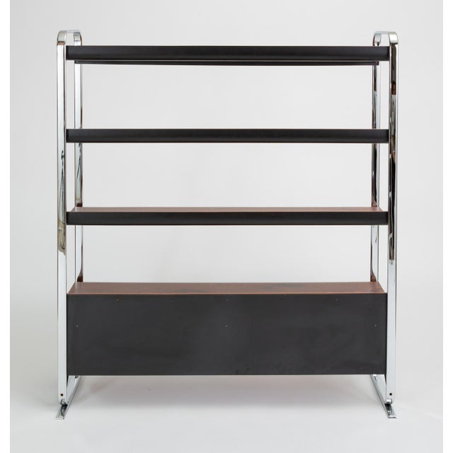 Zebrawood and Chrome Bookshelf by Peter Protzmann for Herman Miller