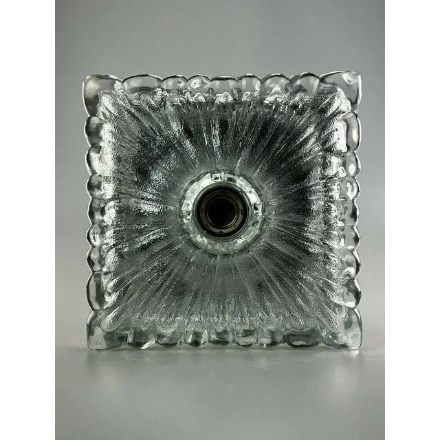 Mid-Century Space Age Wall Lamp in Ice Glass from Hustadt Leuchten For Sale - Image 11 of 13