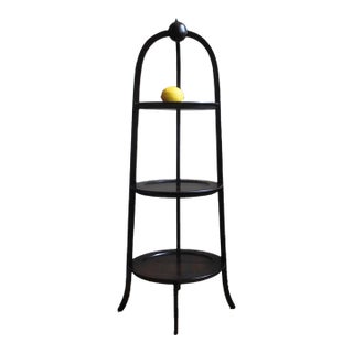 Antique Edwardian Mahogany 3 Tier Muffin Stand English For Sale