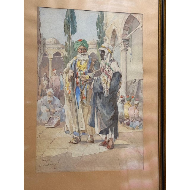 Pair of Signed Orientalist Watercolours by Carl Werner, 19th Century, Set of 2 For Sale - Image 3 of 17