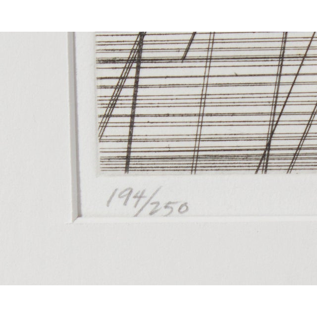 1982 “Fisherman in a Rainstorm” Abstract Etching by Art Hansen For Sale In Indianapolis - Image 6 of 8