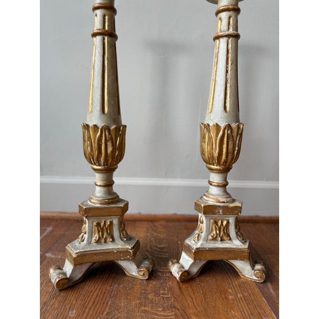 Pair of Antique Baroque Candlesticks For Sale In Birmingham - Image 6 of 6