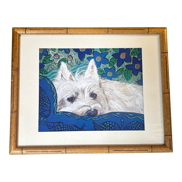 Contemporary Original Judy Henn Westie Dog Print For Sale