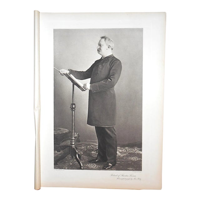 Antique Photogravure-Theodore Thomas- First Renowned American Orchestral Conductor-Folio Size For Sale