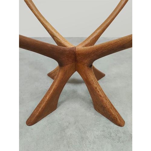 Wood Vintage T118 Round Coffee Table by Illum Wikkelsø for Niels Eilersen, 1960s For Sale - Image 7 of 8