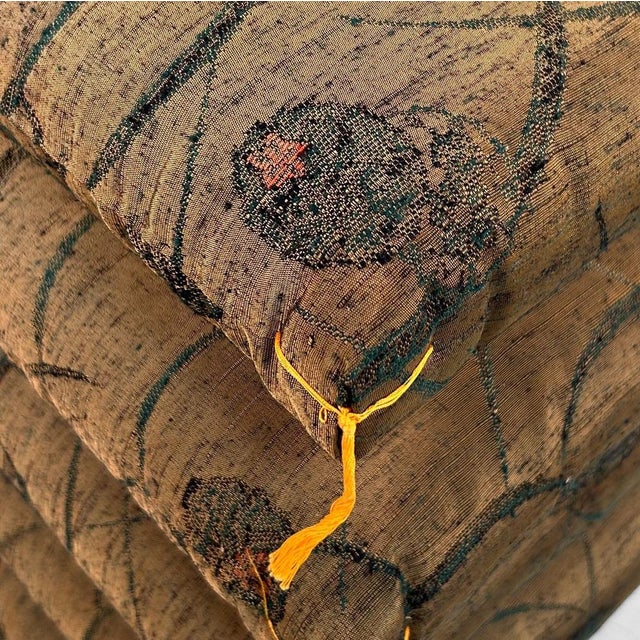 Vintage Japanese Zabuton Floor Cushions, 1980s, Set of 5 For Sale - Image 4 of 18