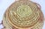 Textile Vintage African Coiled Straw Lidded Two Tone Orange Hand Woven Covered Basket With Straps For Sale - Image 7 of 10