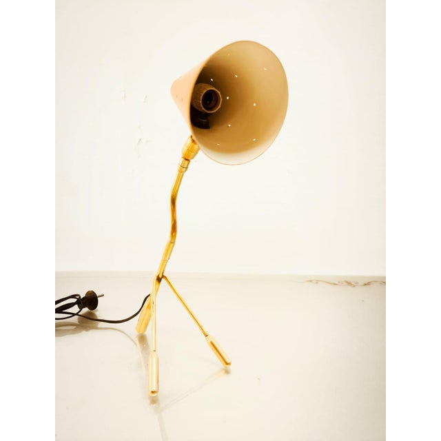 Brass Table Lamp with Adjustable Dome For Sale - Image 5 of 18