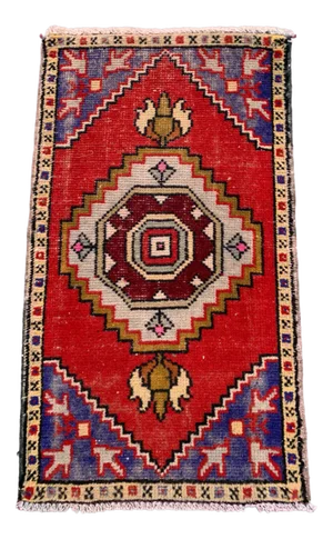 Small Vintage Turkish Rug