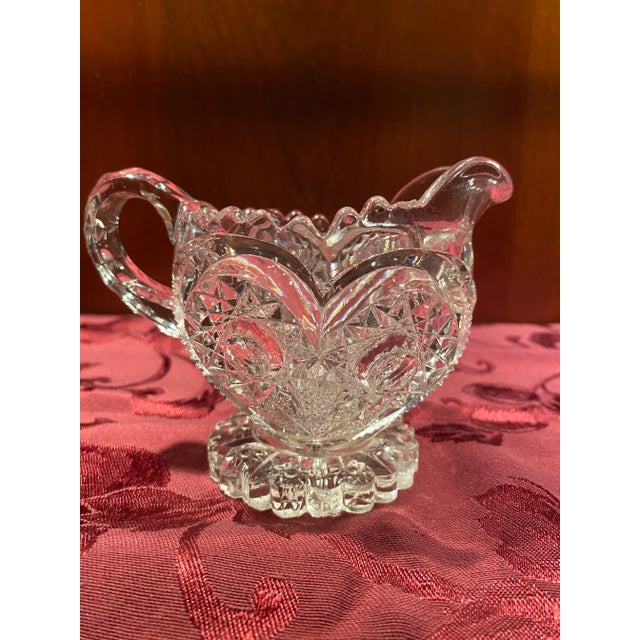 Victorian Stunning! American Brilliant Period (Abp) 1800’s-Early 1900’s Rare Cut Glass Antique Creamer / Multi Purpose Piece. With Sparkling, Intricate Details For Sale - Image 3 of 12