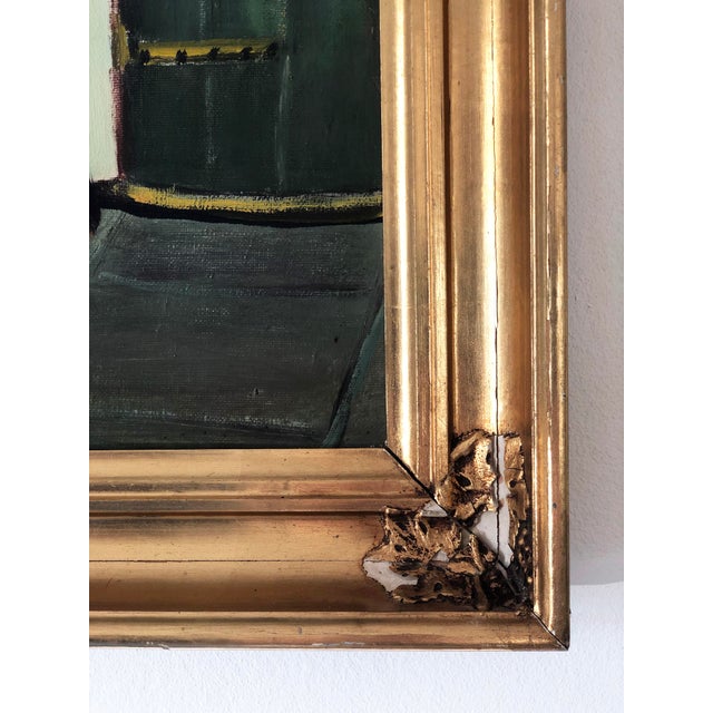 Vintage Original Cottage Oil Painting: Framed Interior Flower Art - Unsigned Artist For Sale - Image 4 of 14